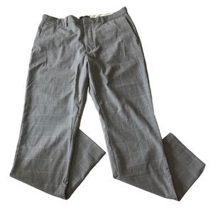 HM Dress Pants Mens Gray Grid Plaid Slim Fit Size 32